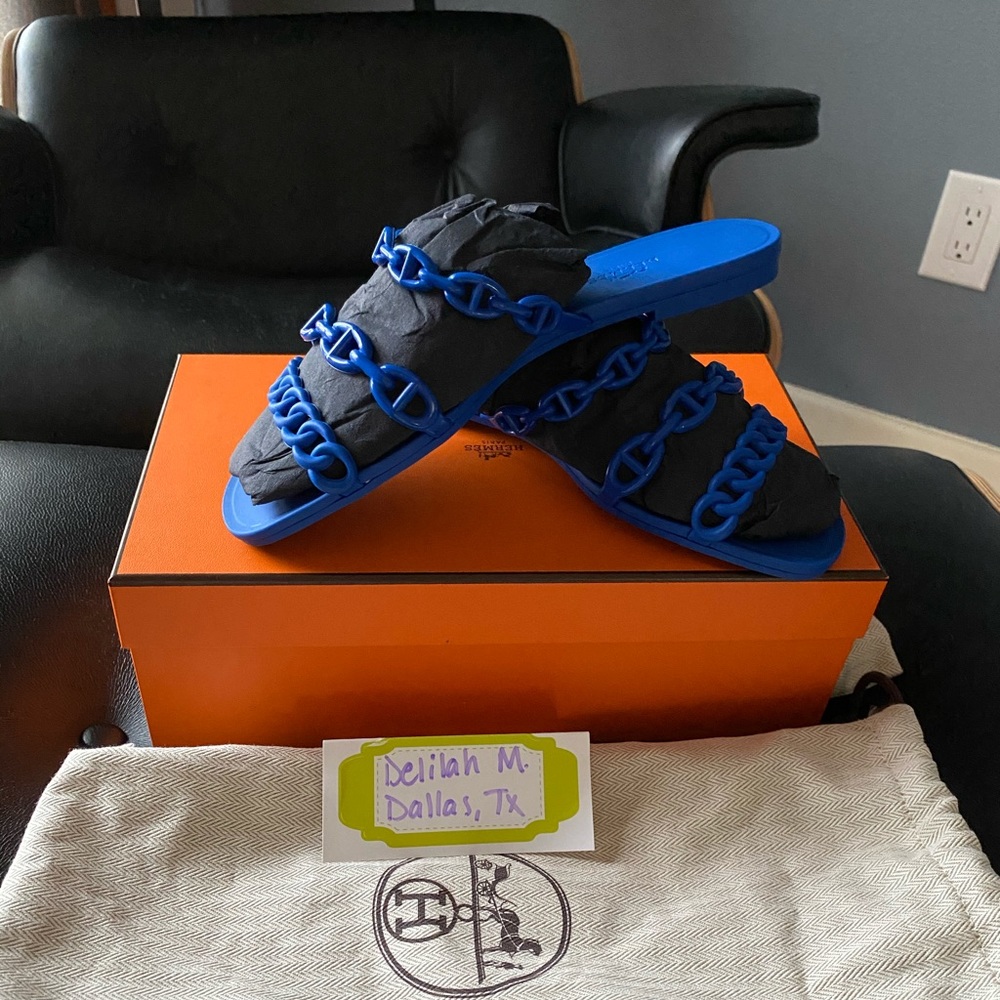 Authentic Hermès Jelly slides